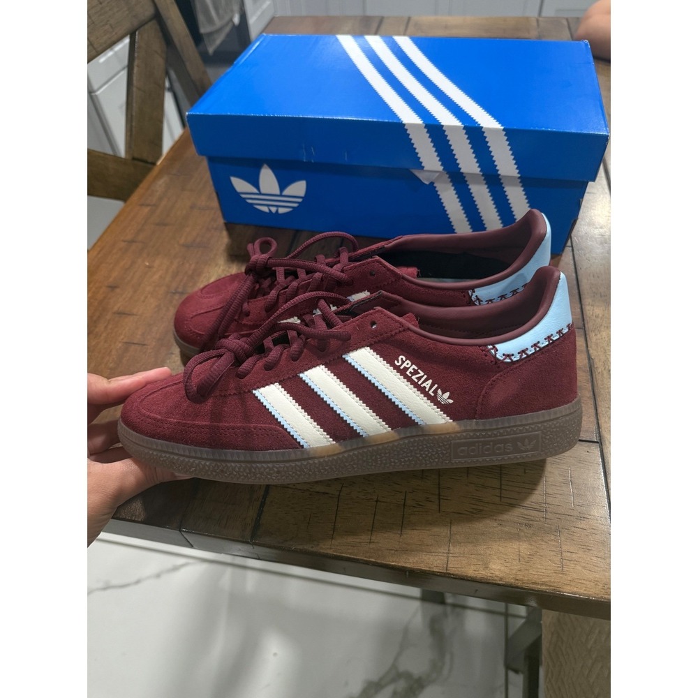 Adidas Handball Spezial Burgundy Sky Blue Gum IF6490 Mens Size 10